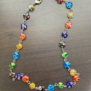 Colorful Glass Bead Necklace